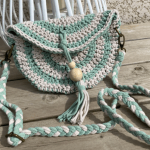 Sac demi-lune avec sa pochette