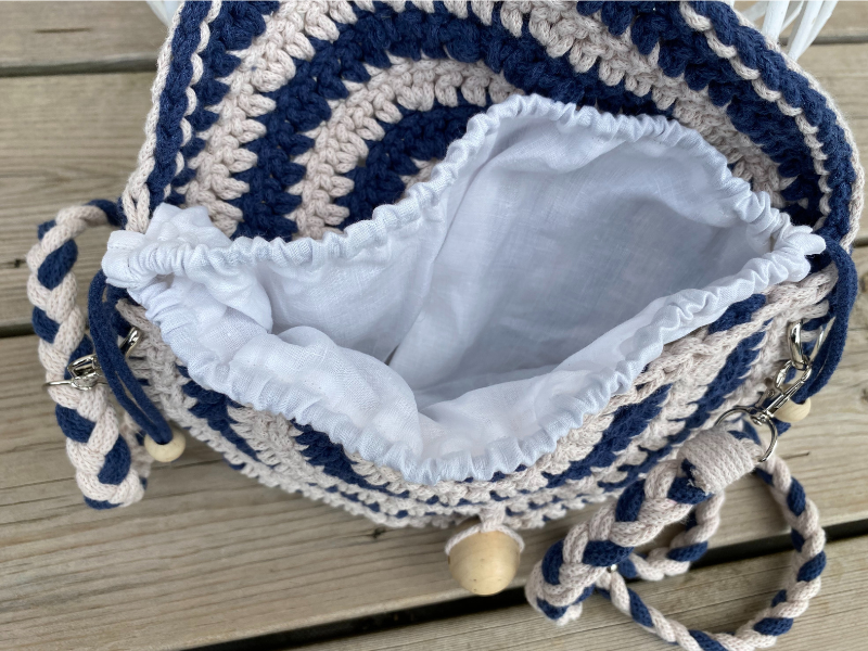 Sac demi-lune avec sa pochette – Image 2