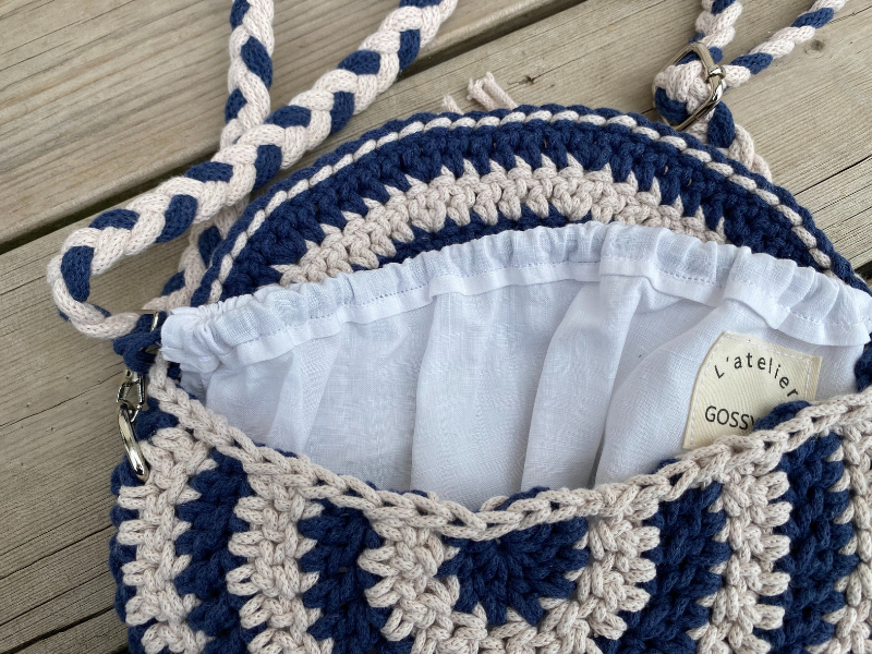 Sac demi-lune avec sa pochette – Image 3