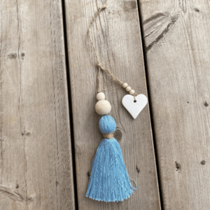 Bijou de porte bambou bleu céleste