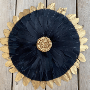 Jujuhat plumes noires bout doré