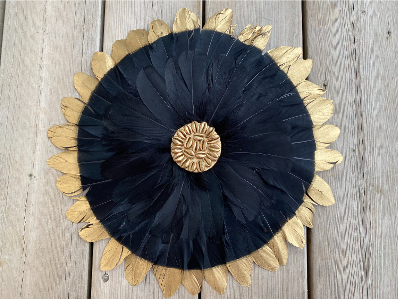 Jujuhat plumes noires bout doré